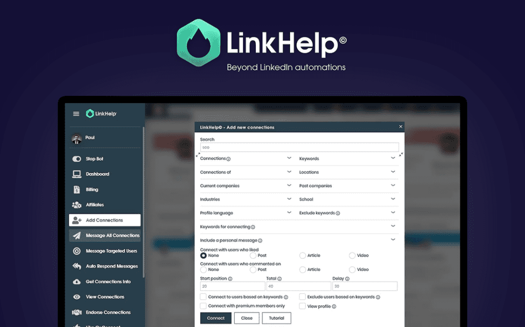 LinkHelp LinkedIn Lead Generation Automation Tool Lifetime Deal