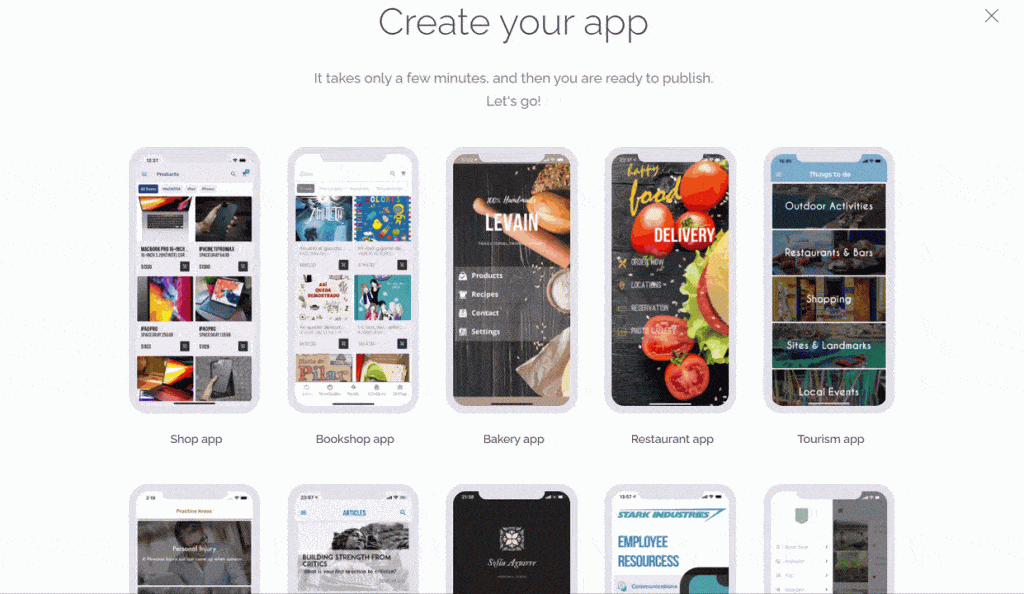 MobAppCreator Drag Drop Mobile App Builder Templates