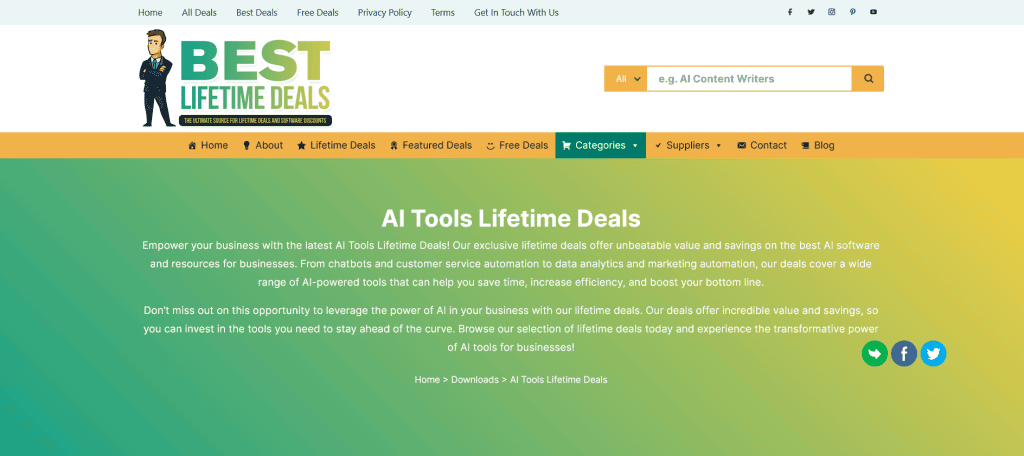 Lifetime Deals on AI Software At BestLifetimeDeals.com