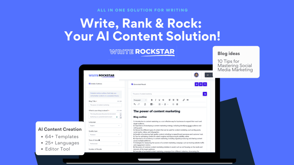 Writerockstar AI Content Writing Platform