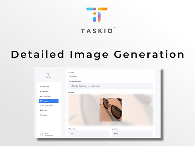 Taskio Ultimate AI Productivity Tool Lifetime Deal Image Generator