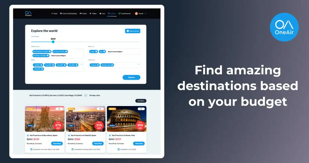 OneAir Lock in the Best Travel Deals