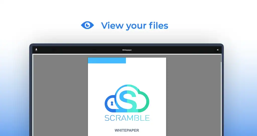 Scramble Cloud View Your files