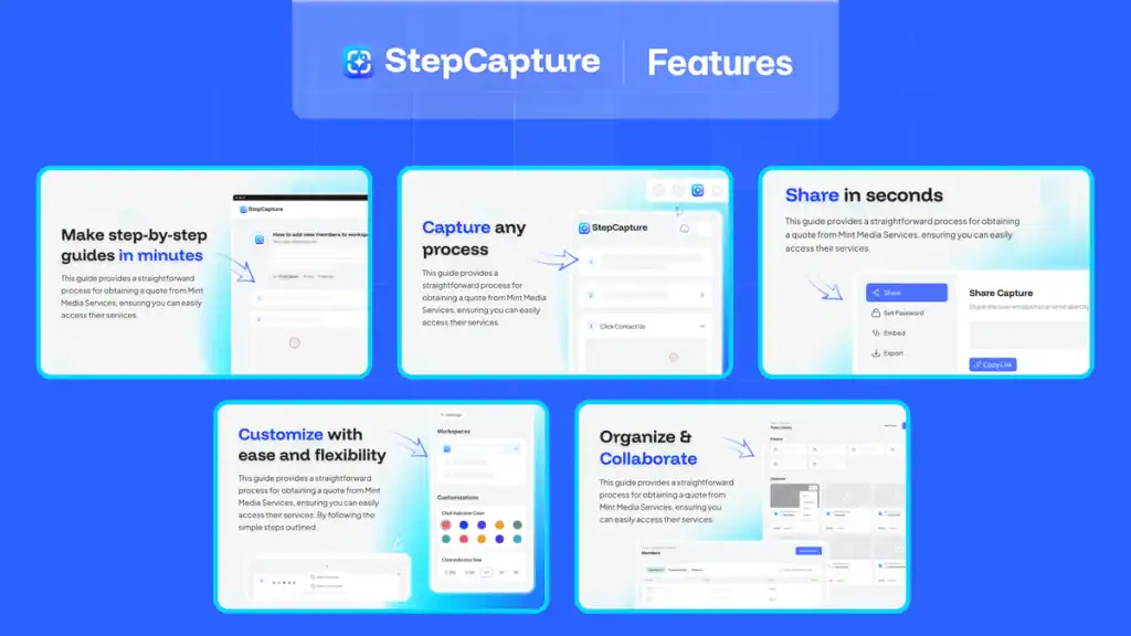 StepCapture Features