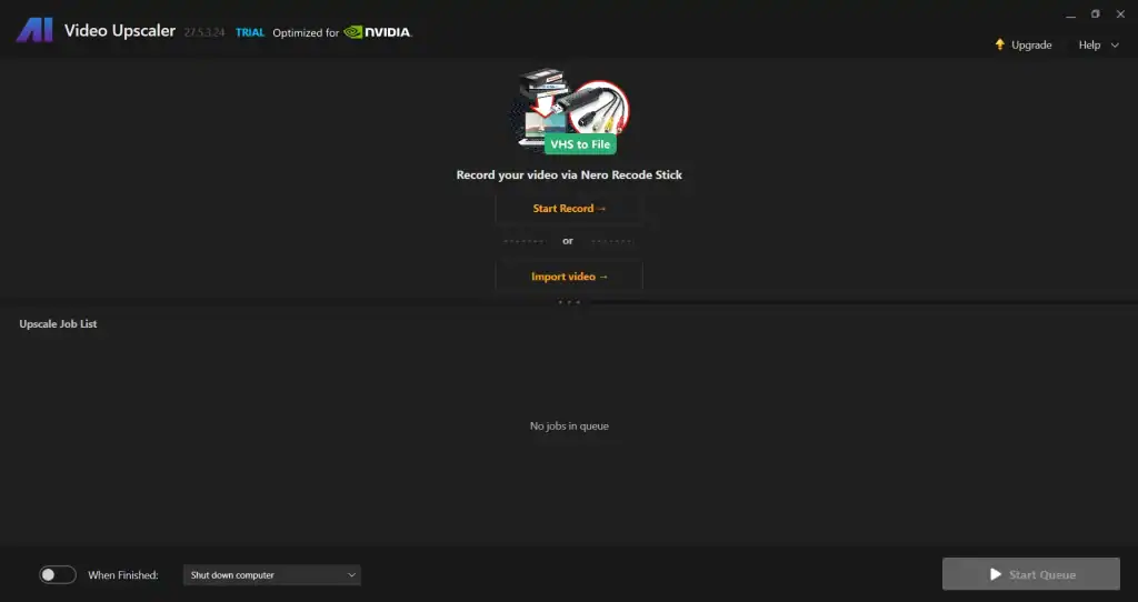 AI Video Upscaler Dashboard