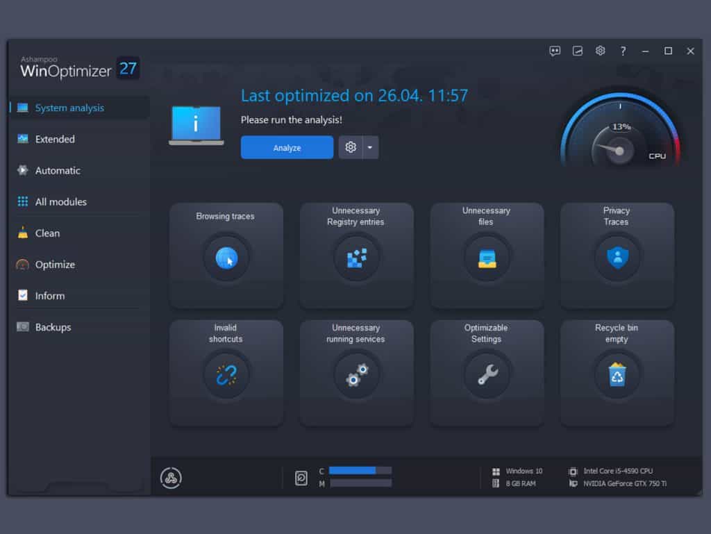 Ashampoo WinOptimizer System Optimization Tool 27 Lifetime Deal 3