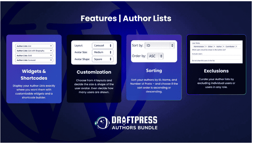 DraftPress Authors Bundle 5 WordPress Plugins Lifetime Deal 12
