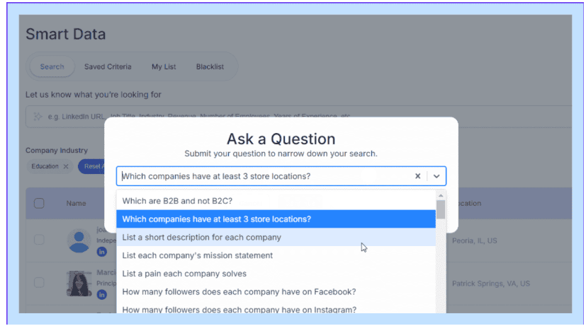SmartReach AI Tool for Building Precision B2B Lead Lists Lifetime Deal 4