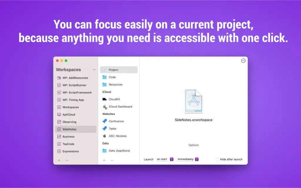 Workspaces One Click Launch