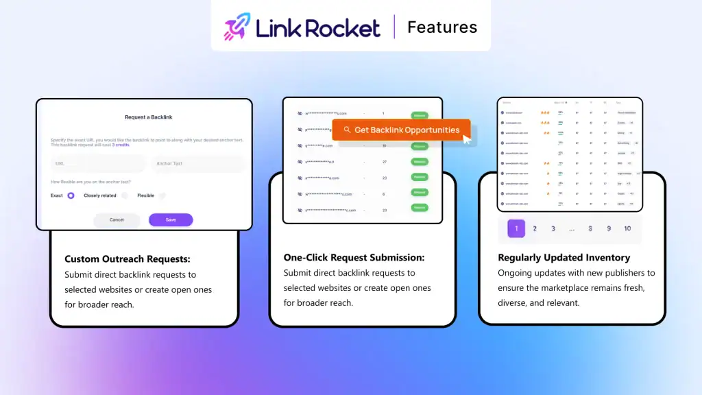 LinkRocket Features