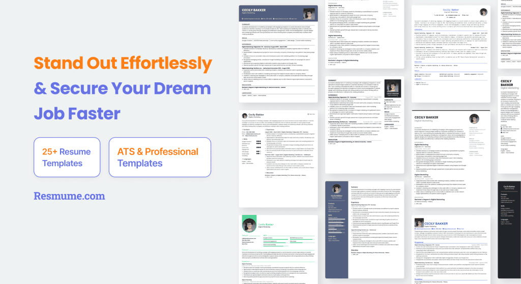 5 resume templates
