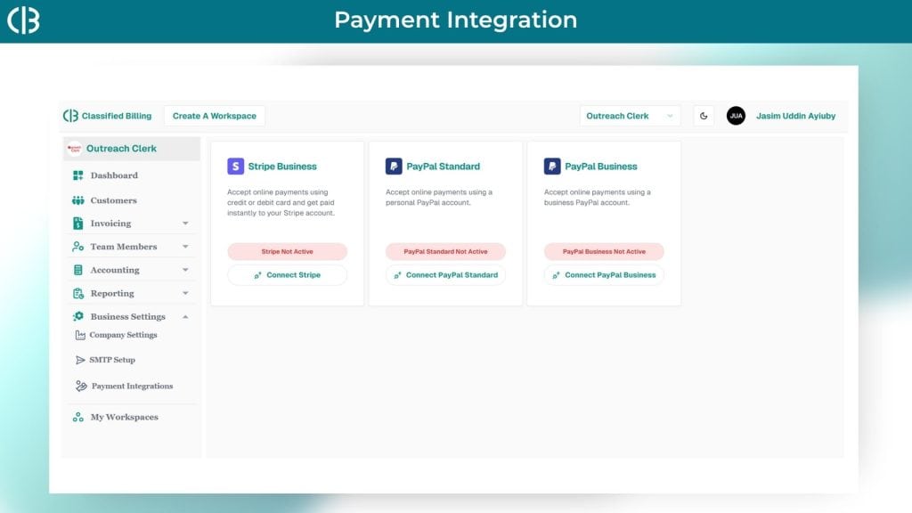 Classified Billing Payment