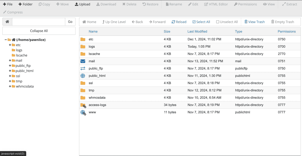 PawnHoster File Manager
