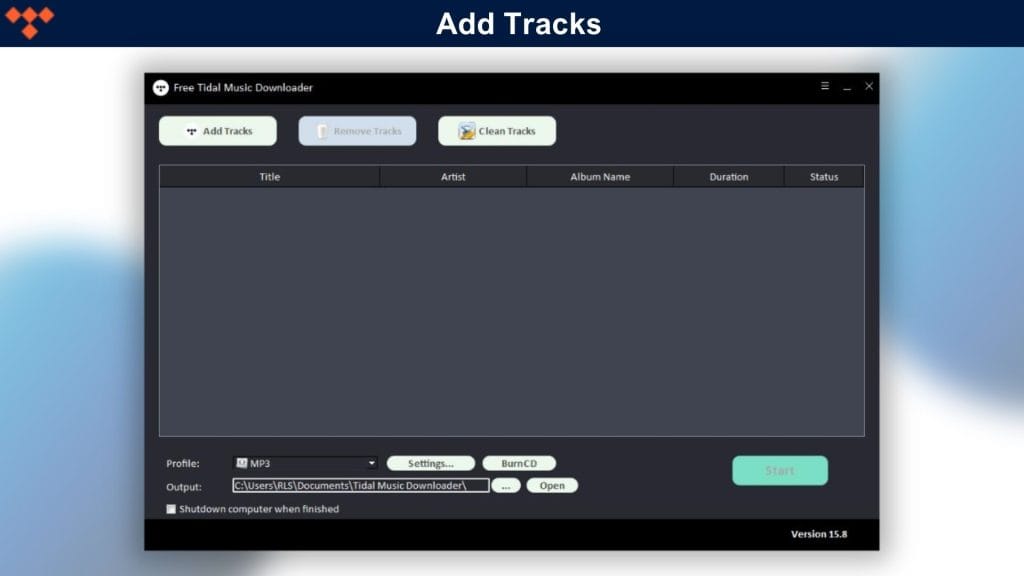 Tidal Music Downloader Add Tracks