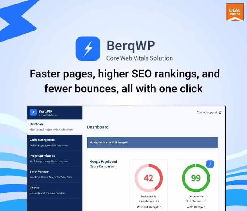 BerqWP Automatic PageSpeed Core Web Vitals Optimization Plugin