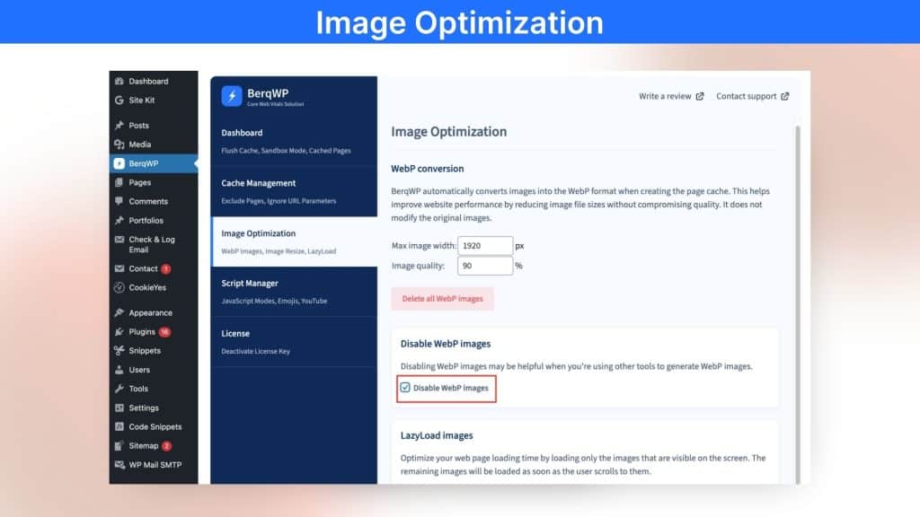 BerqWP Image Optimization
