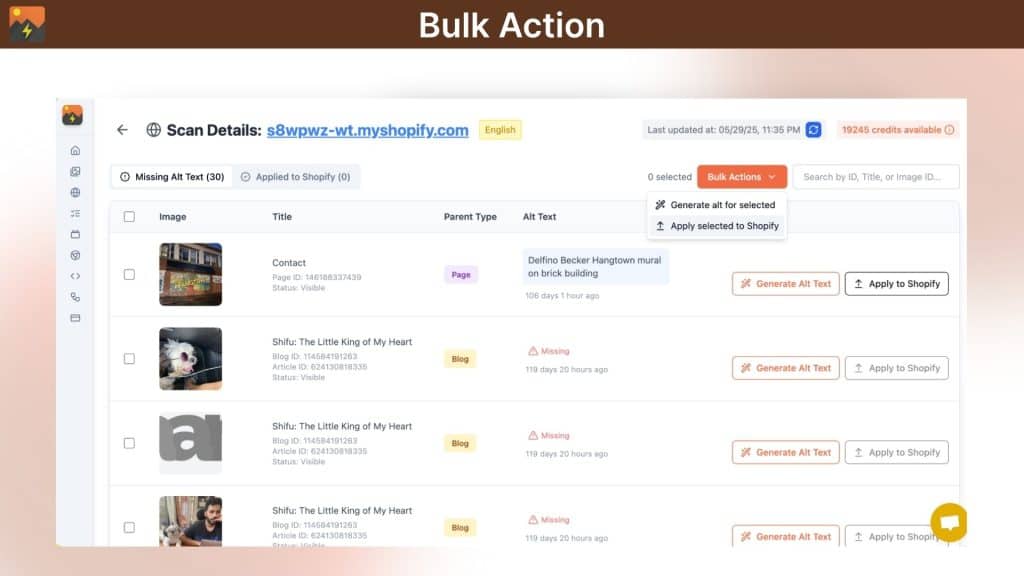 AltMagic Bulk Action