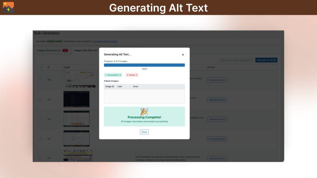 Altmagic Generating Alt Text