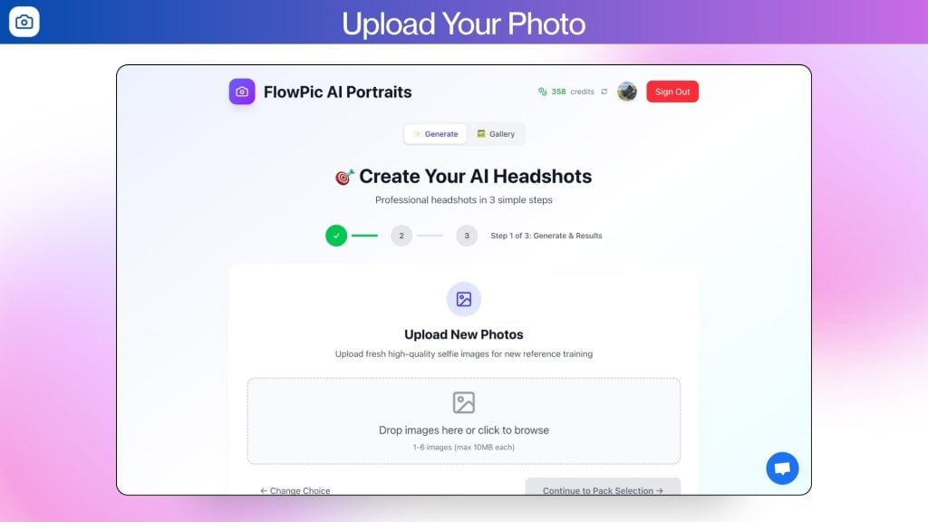 FlowPic Upload Your Photo