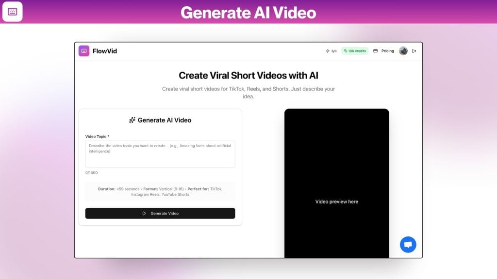 FlowVid Generate AI Video