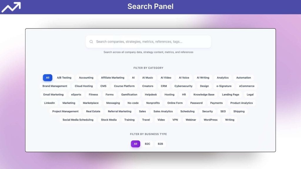 Affiliate Growth Vault Search Panel