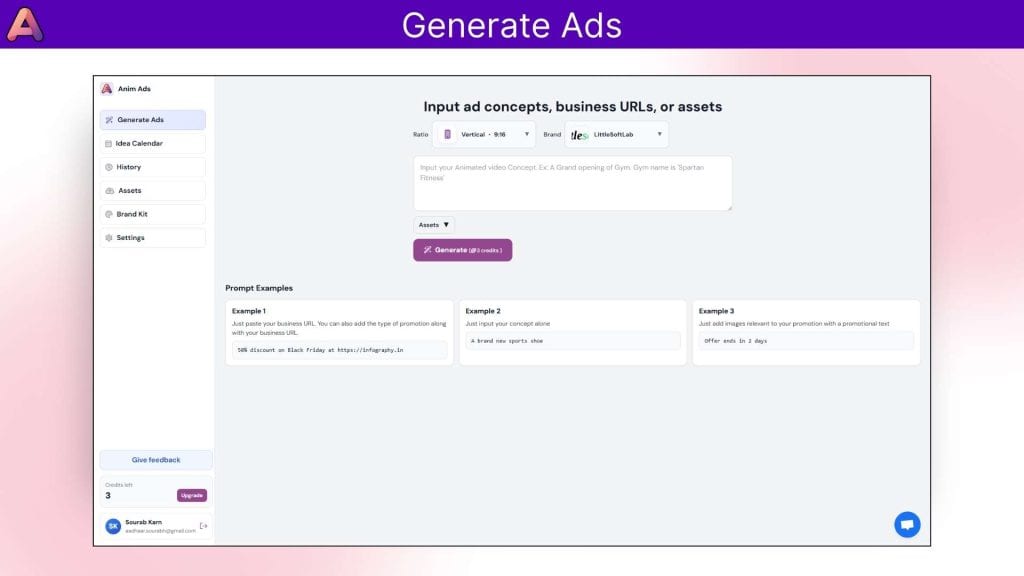 Anim Ads Generate Ads