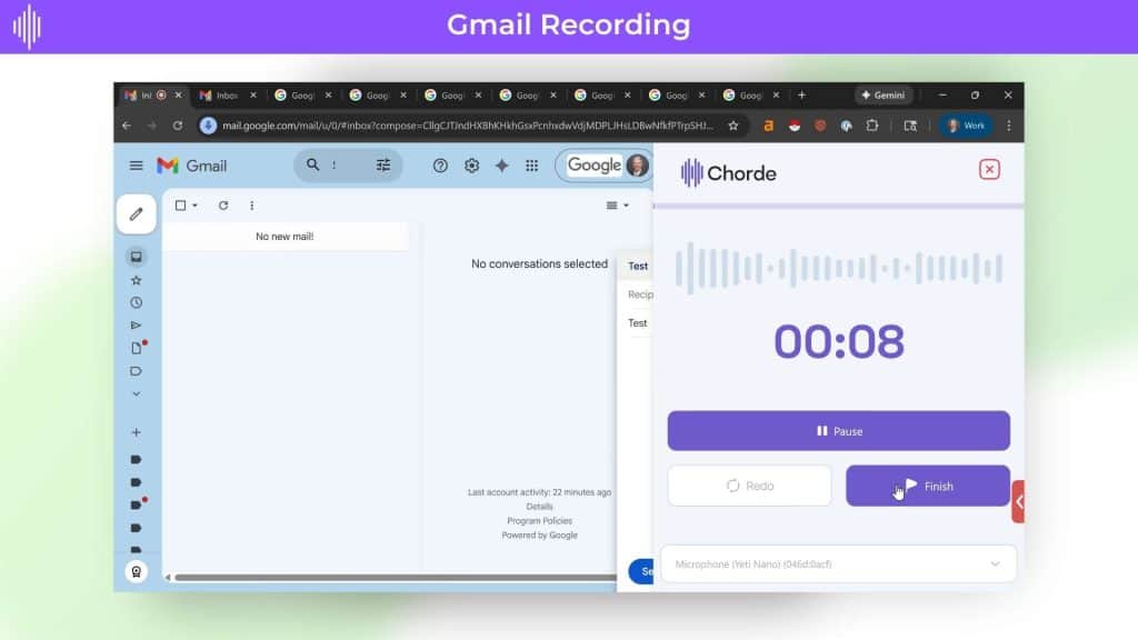 Chorde Gmail Recording