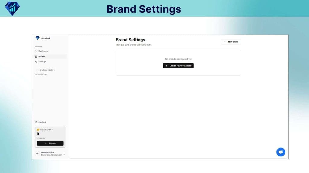 Gem Rank Brand Settings