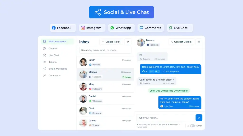5. helpmate social and live chat