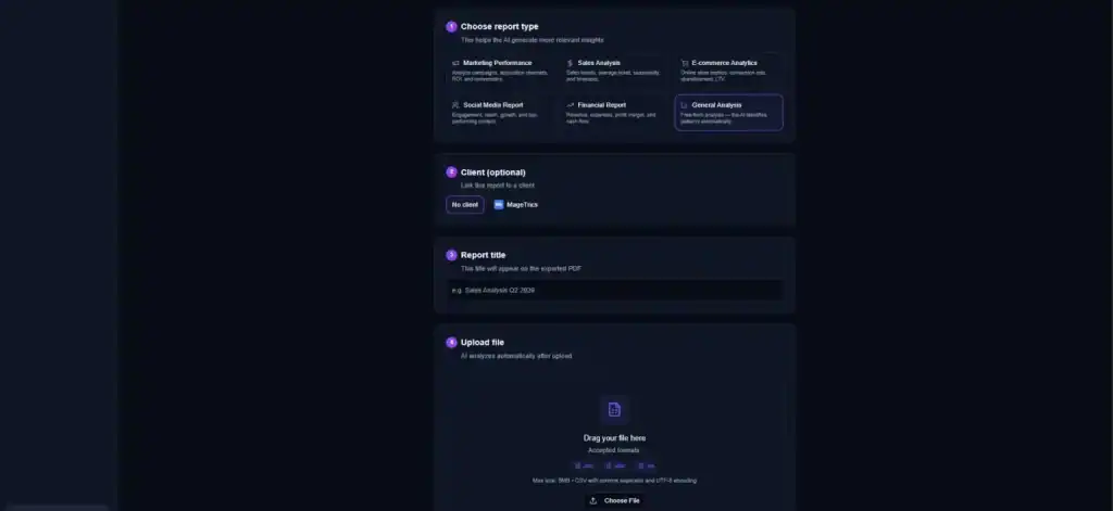 Magetrics Report Types