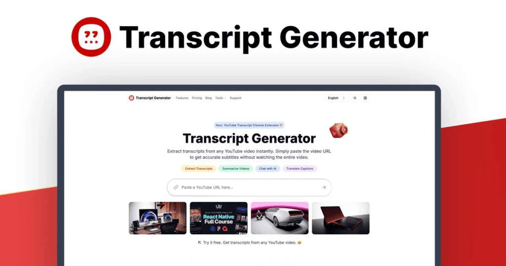Transcript Generator for YouTube Lifetime Deal