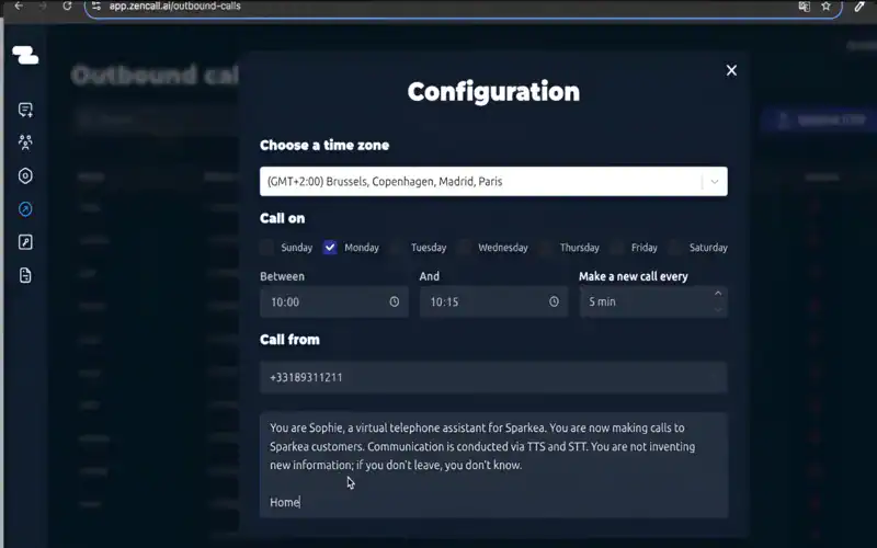 ZenCall Configuration