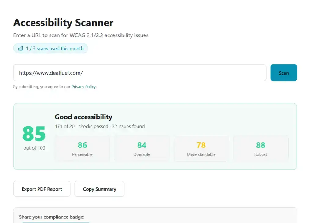 4 in 1 Workflow Automation Accessibility Scanner