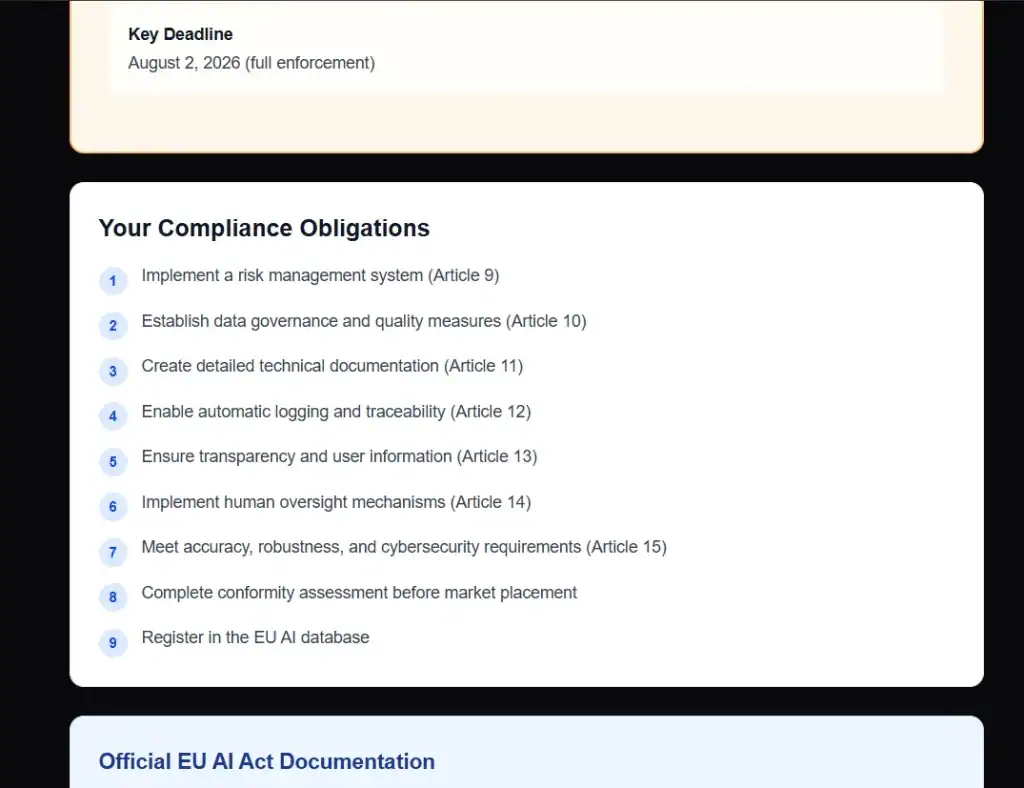 Compliance Report