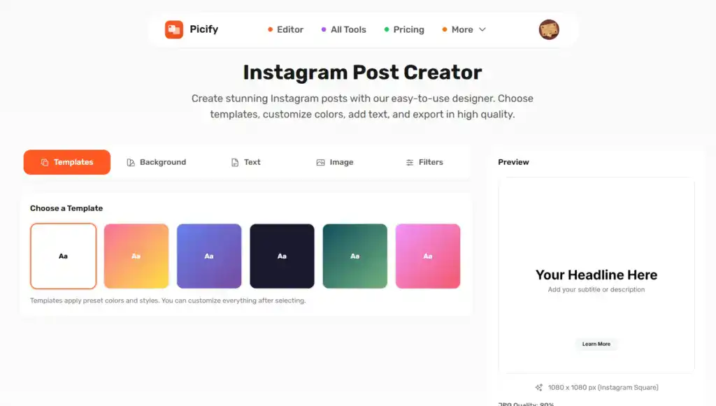 Instagram Post Creator