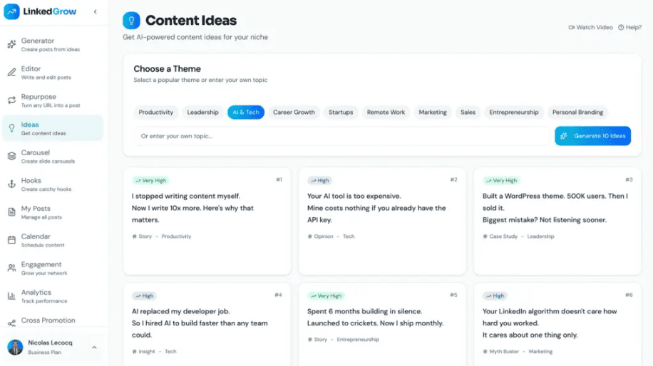 LinkedGrow All In One LinkedIn Automation Tool BYOK Lifetime Deal (2)
