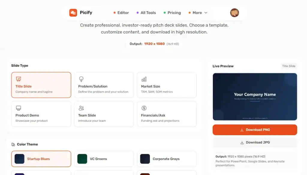 Picify Slides Generator