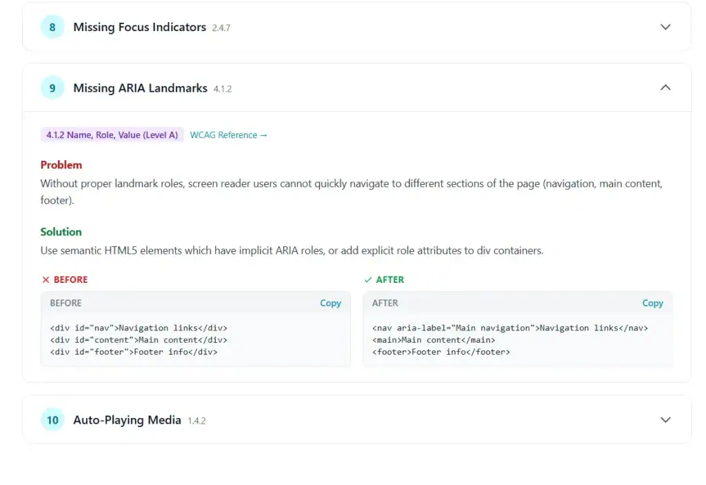 Validate ARIA Accessibility Properly