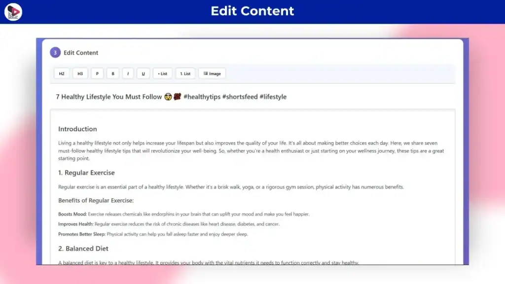 Youtubeify Edit Content