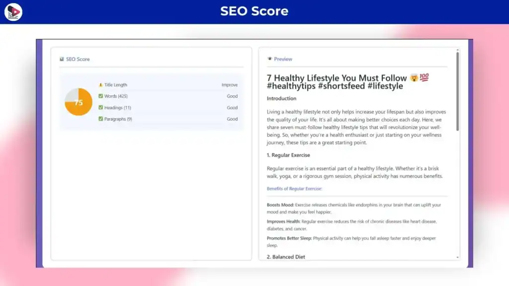 Youtubeify SEO Score