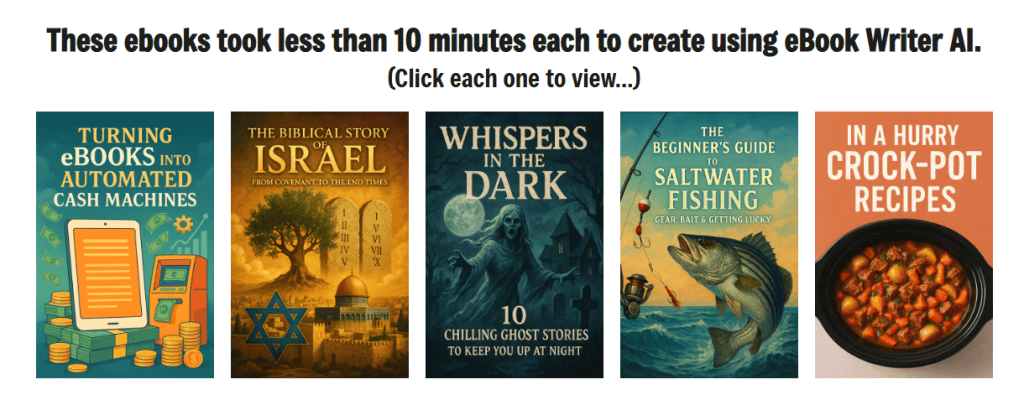 eBook Writer AI Ebook Creation Software Lifetime Deal Sample
