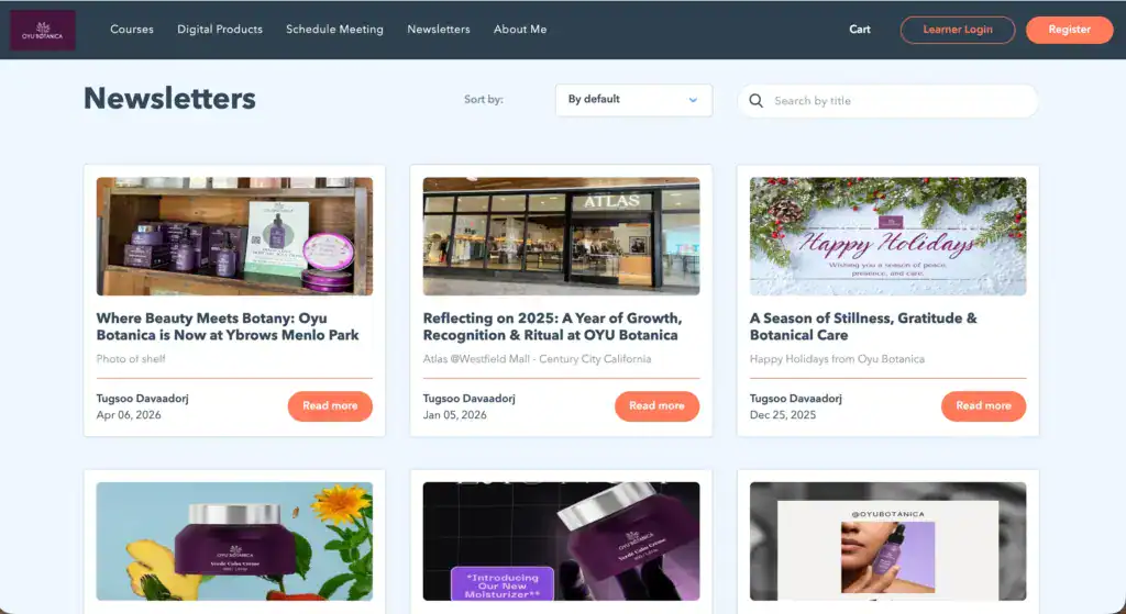 utobo Newsletters