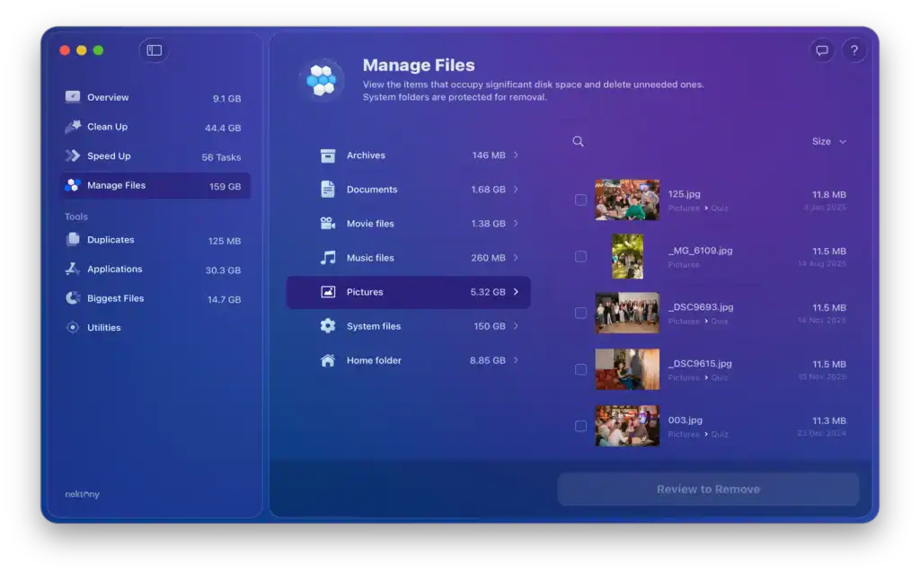 Free Storage Space