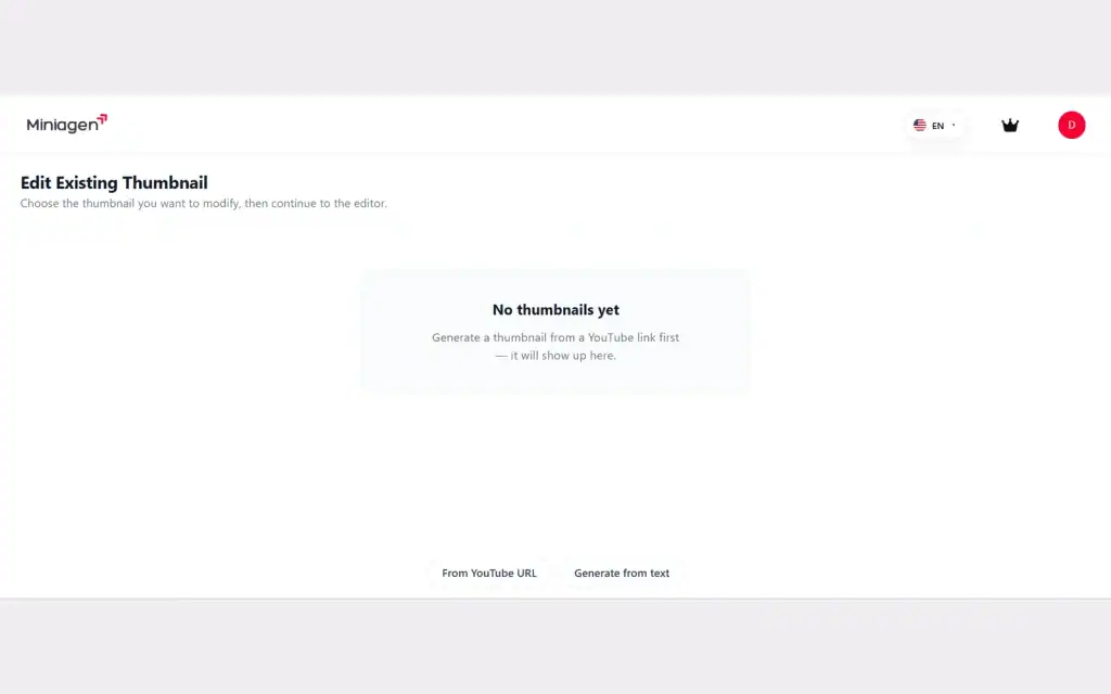 Miniagen Edit Thumbnails With AI