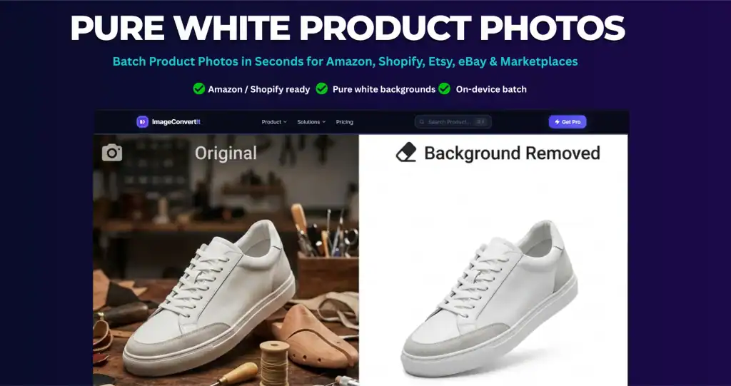 PURE WHITE Background on PRODUCT Photo