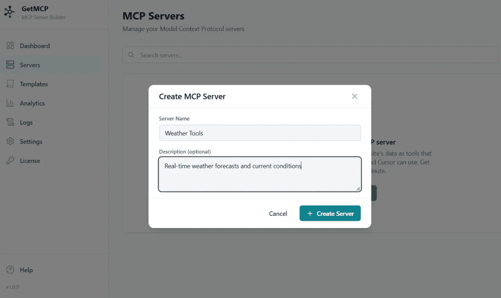 create server
