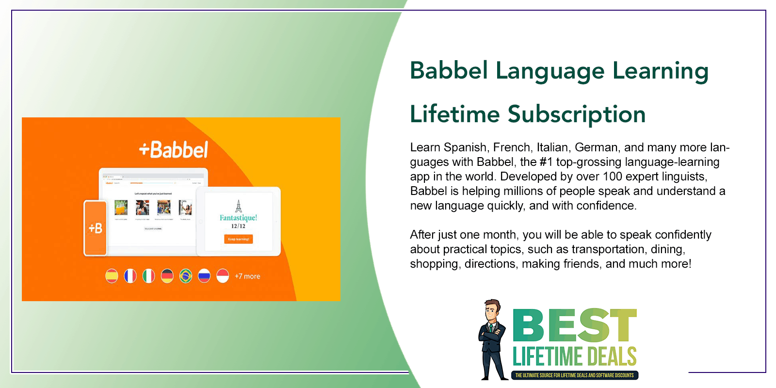 Babbel Language Learning Lifetime Subscription Post Image