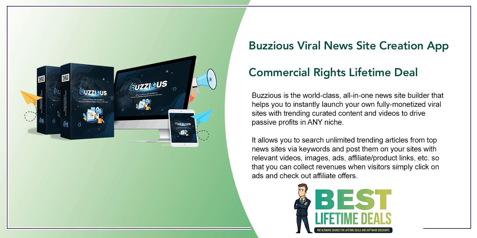 Buzzious Viral News Site Creation App Featured Image