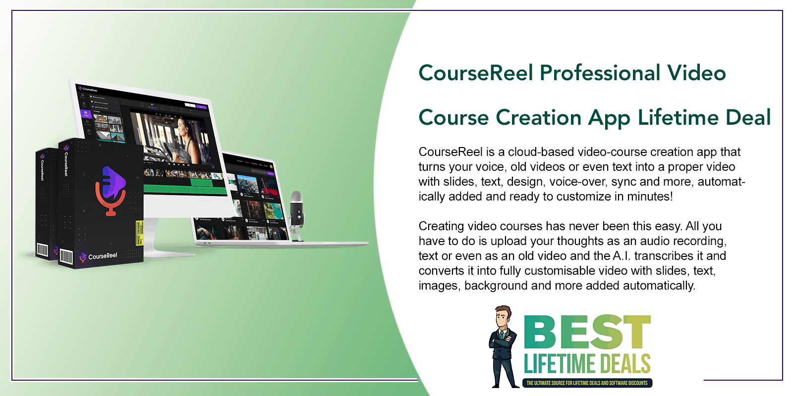 CourseReel Professional Video Course Creation App Featured Image