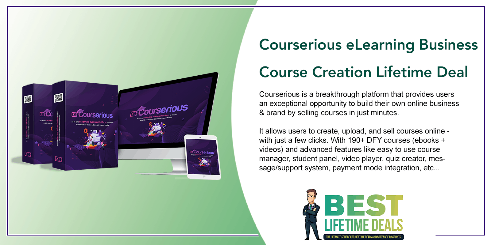 Courserious eLearning Business Course Creation Platform Featured Image
